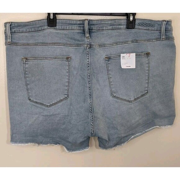 Vigoss Marley Jean Short Mid Rise Distressed Light Wash Size 24W - Picture 4 of 10